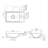 Crosswater Cloakroom Vanity Unit Crosswater Limit Cloakroom Wall Mounted 400mm Single Door Vanity Unit with Basin