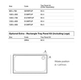 Merlyn Square Shower Tray Merlyn Rectangle Shower Tray with Upstands