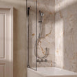 UK Bathroom Store Concealed Shower Set Chrome Crosswater Module Shower Set 4 with Riser Rail Kit and Bath Spout