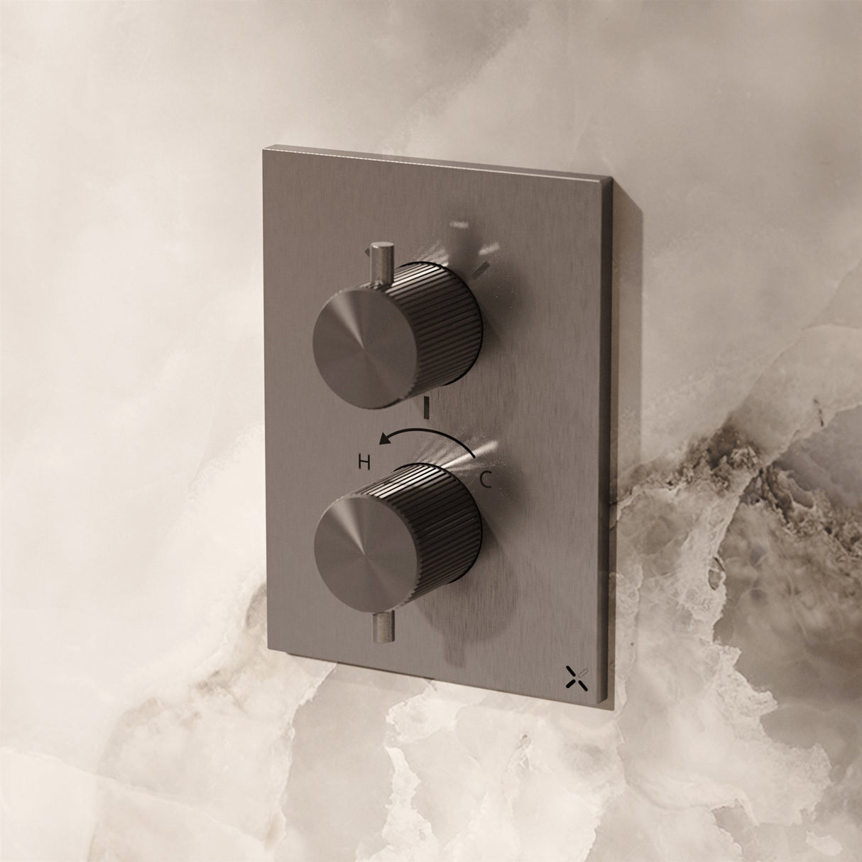Crosswater Concealed Shower Valve Stainless Steel Crosswater 3ONE6 Lever Crossbox 3 Outlet Trimset