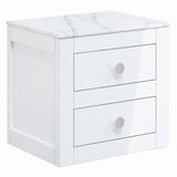 Crosswater Wall Mounted Vanity Unit Crosswater Canvass Vanity Unit with White Carrara Marble Effect Worktop