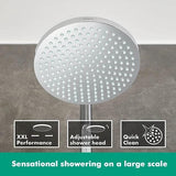 Hansgrohe Exposed Shower Set Hansgrohe Crometta S Exposed Thermostatic Shower Set with Fixed Shower Head and Handset in Chrome