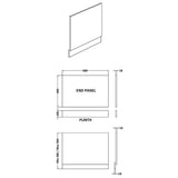 Aquarius Bathrooms Bath Panel Aquarius Halite Waterproof End Bath Panel in White Gloss