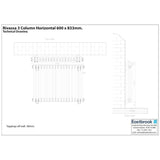 Eastbrook Rivassa Traditional 3 Column Radiator in Matt Black