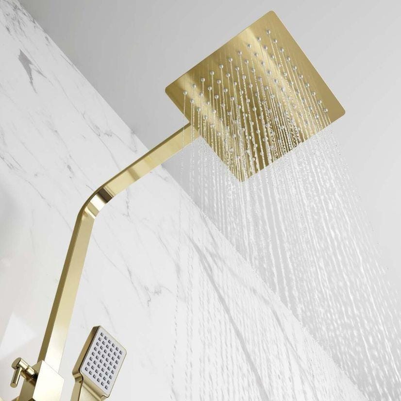 Aquarius Bathrooms Exposed Shower Set Aquarius Zacha Square Exposed Shower Valve Set with Shower Head and Handset