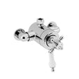 Heritage Exposed Shower Valve Chrome / Top Outlet Connection Heritage Hartlebury Exposed Thermostatic 1 Outlet, 2 Handle Shower Valve