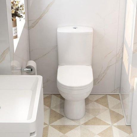 Imex Close Coupled Toilet Imex Ivo Short Projection Close Coupled Toilet with Soft Close Seat