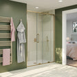 Crosswater Sliding Shower Door Brushed Brass / 1500mm Crosswater Optix 10 Sliding Shower Door