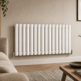 Aquarius Bathrooms Column Radiator 600 x960mm Aquarius Athens Single Horizontal Column Radiator in White