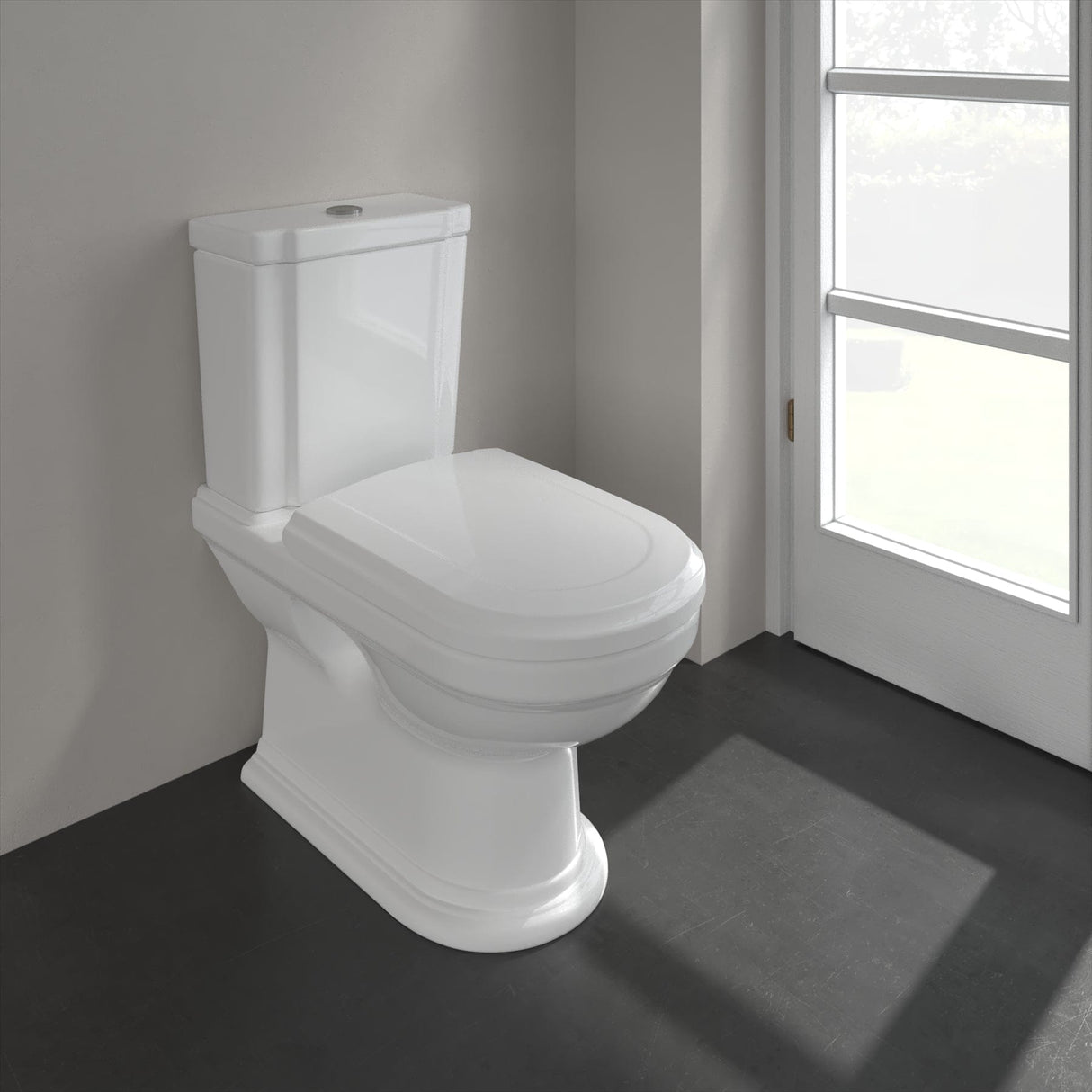 Villeroy & Boch Toilet Seat Villeroy & Boch Hommage Soft Close, Quick Release Toilet Seat in White Alpin