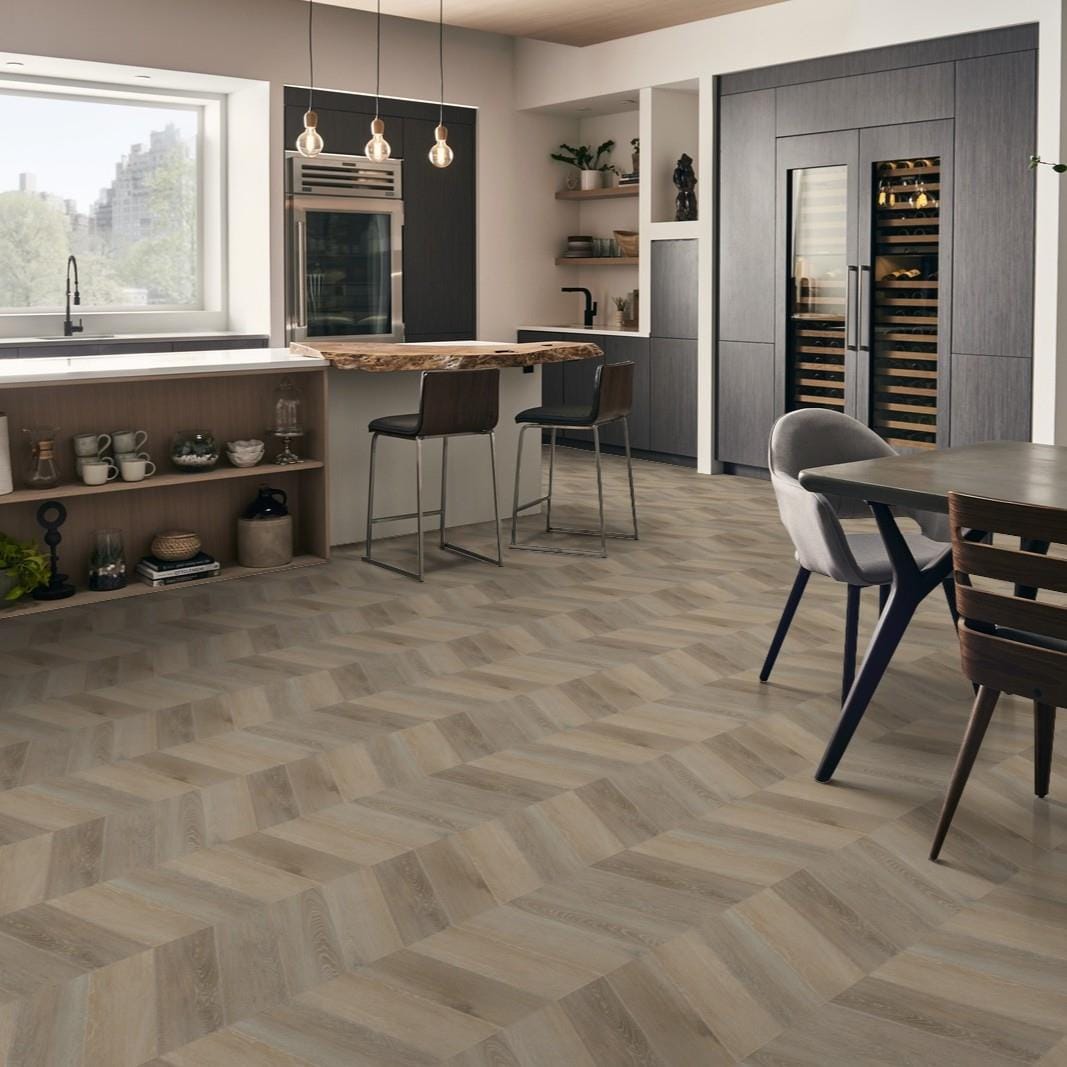 Multipanel Click Flooring Multipanel Click Drop 2.29M² Interlocking Geometric Vinyl Chevron Flooring - Bolsena