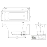 Villeroy and Boch Single Ended Bath Villeroy & Boch Architectura Rectangular Single Ended Bath in White Alpin