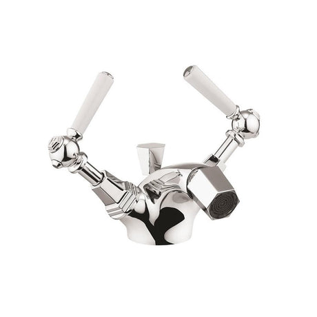 Crosswater Bidet Tap Crosswater Waldorf White Lever Mono Bidet Mixer Tap in Chrome