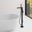 Flora Bath Mixer Matt Black Flova Smart Floor Standing Bath Shower Mixer with Shower Set