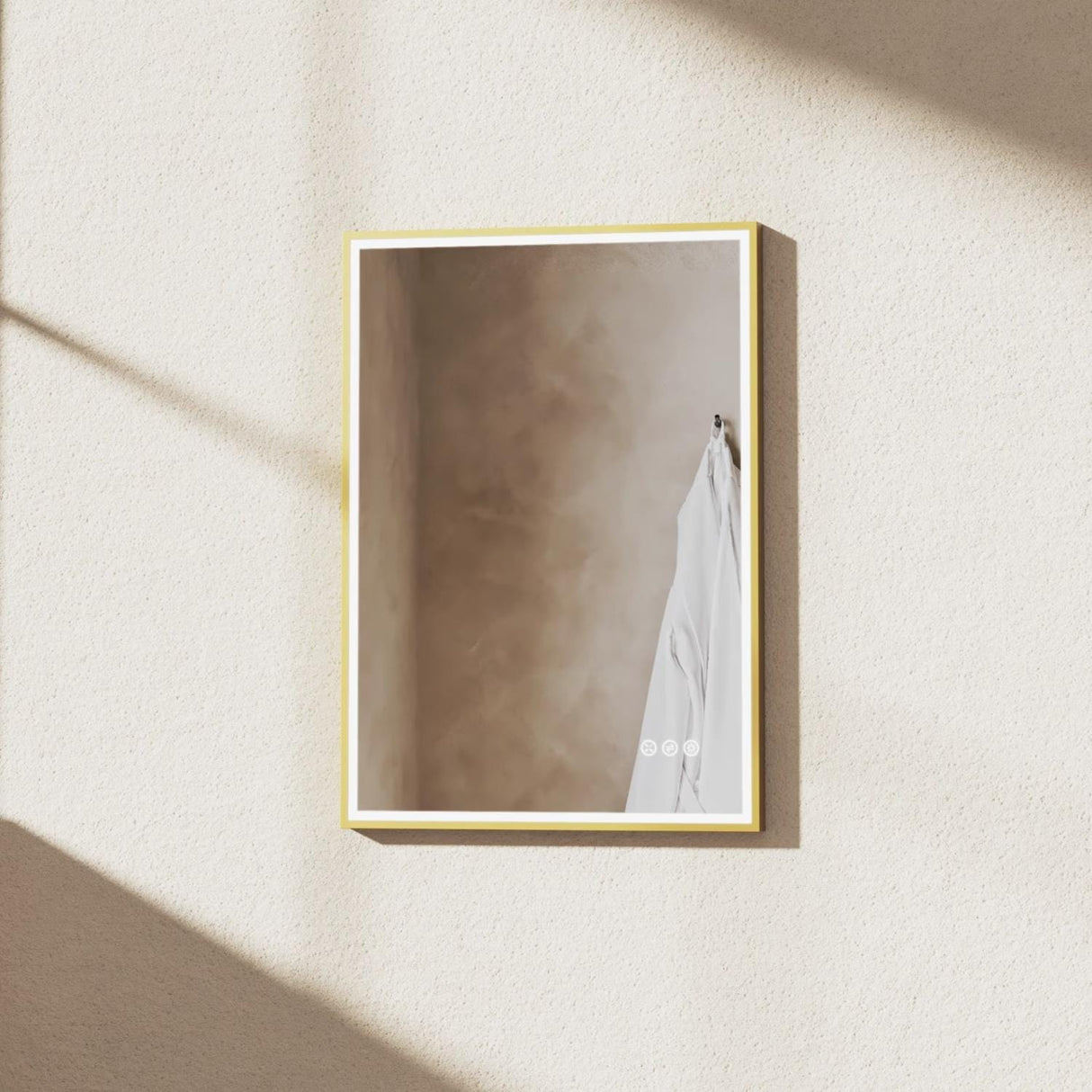 Crosswater Illuminated Mirror 500 x 700mm / Brushed Brass Crosswater MPRO LED Illuminated Rectangular Mirror