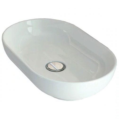 RAK Countertop Basin RAK Moon Oval 500mm Countertop Basin in White