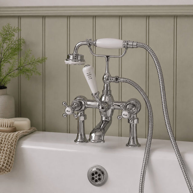 Aquarius Bathrooms Bath Shower Mixer Aquarius Clarence Traditional Bath and Shower Mixer Tap in Chrome