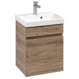 Villeroy & Boch Wall Mounted Vanity Unit Oak Kansas Villeroy & Boch Arto Wall Mounted 450mm One Drawer Vanity Unit with Basin