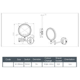 JTP Cosmetic and Shaving Mirror JTP Zoom Illuminated Magnifying Cosmetic and Shaving Mirror