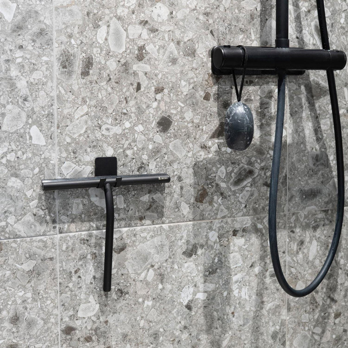 Smedbo Squeegee Matt Black Smedbo Sideline Shower Squeegee with Self-Adhesive Hook