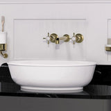 Burlington Wall Mounted Basin Tap Burlington Guild 3 Hole Wall Mounted Basin Mixer Tap in Gold
