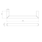 Saneux Designer Towel Radiator Saneux Ember Solo Dry Electric Towel Rail