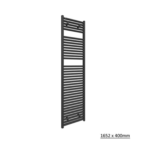 Tissino Ladder Rails 1652 x 400 / Central Heating Tissino Hugo2 Designer Towel Radiator in Anthracite