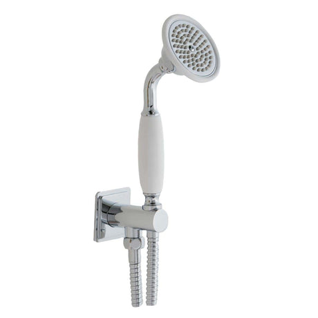 JTP Shower Handset Chrome JTP Grosvenor Water Outlet and Holder with Traditional Shower Handset