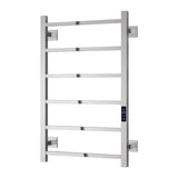 Reina Designer Towel Radiator 800 x 500mm / Polished Stainless Steel Reina Velino Dry Electric Designer Towel Radiator