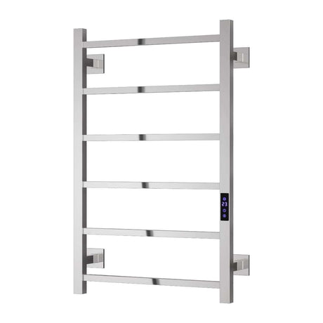 Reina Designer Towel Radiator 800 x 500mm / Polished Stainless Steel Reina Velino Dry Electric Designer Towel Radiator