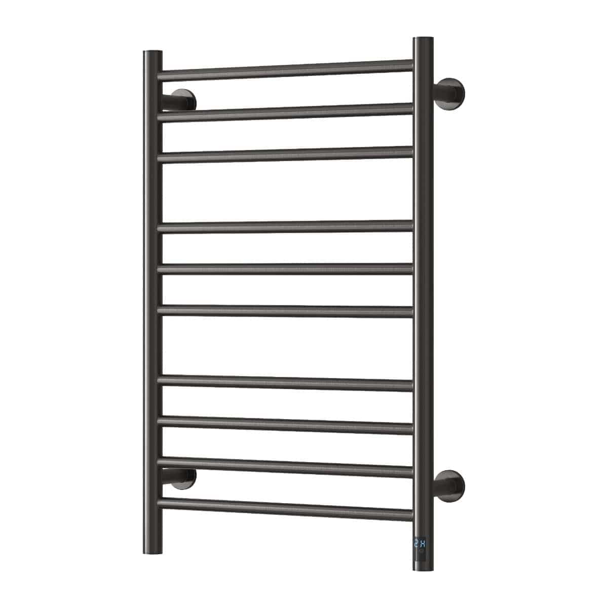 Reina Designer Towel Radiator 800 x 500mm / Brushed Gun Metal Reina Arnage Dry Electric Designer Towel Radiator