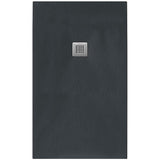 Tissino Rectangle Shower Tray 1400 x 800mm Tissino Giorgio2 Rectangle Shower Tray in Graphite Slate