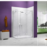 Merlyn Ionic Essence Frameless Hinged Shower Door and Inline Panel
