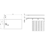 Laufen Laufen Marbond PRO Rectangular Tray with Waste in White