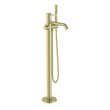 Roca Freestanding Bath Filler Brushed Brass Roca Ona Floor Standing Bath Shower Mixer Tap with Shower Set