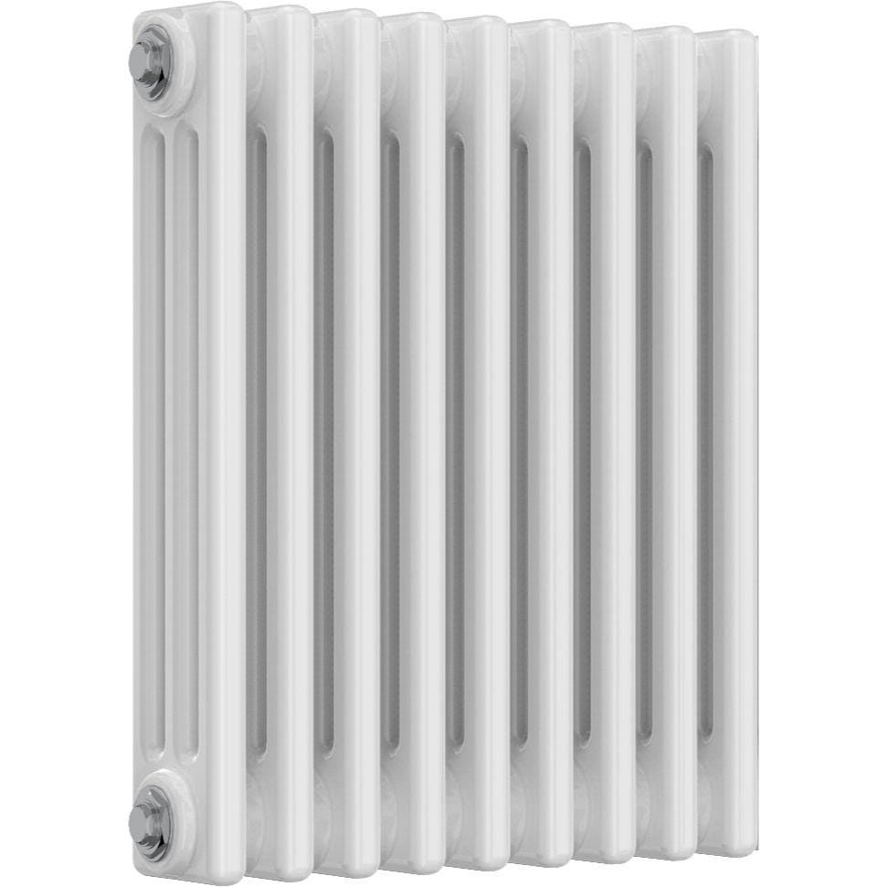 Aquarius Bathrooms Column Radiator 500mm x 425mm Aquarius Foundry Horizontal 3 Column Radiator in White