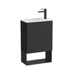 Roca Cloakroom Vanity Unit Matt Black Roca Mini Pro 450mm Wall Mounted Cloakroom Vanity Unit with Basin