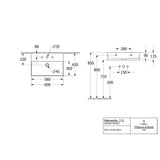 Villeroy & Boch Wall Hung Basin Villeroy & Boch Memento 2.0 Wall Hung Basin with Overflow in White Alpin