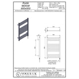 Vogue Designer Towel Radiator 800 x 500 / Electric Only Vogue Rubik Designer Towel Radiator in Polished Stainless Steel