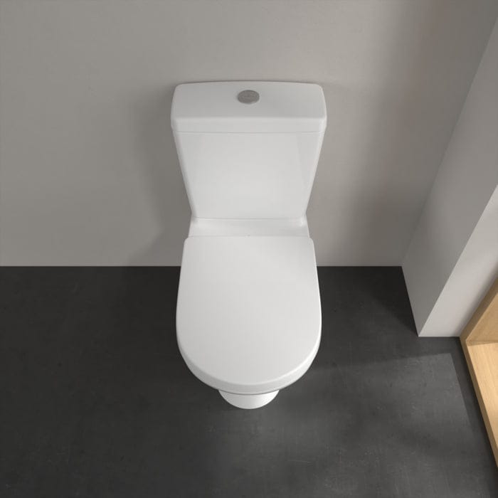 Villeroy & Boch Close Coupled Toilet Villeroy & Boch O.novo Rimless Open Back Close Coupled DirectFlush Toilet with Soft Close Seat