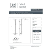 JTP Exposed Shower Set JTP HIX Thermostatic Shower Bar Valve with Adjustable Riser, Shower Head and Handset