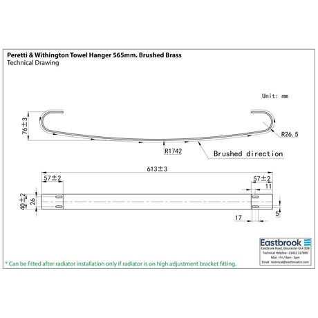 Eastbrook Radiator Towel Hangers Eastbrook Peretti/Withington Towel Hanger