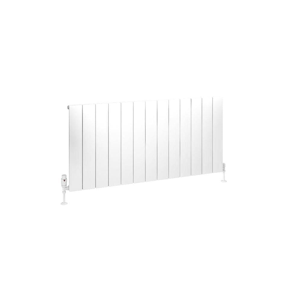 Eastbrook Panel Radiator Eastbrook Charlton Horizontal Aluminium Designer Radiator in Matt White