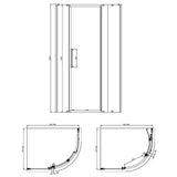 Crosswater Quadrant Shower Enclosure Crosswater Asura 8mm Quadrant Sliding Shower Door