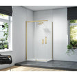 Merlyn Side Panel Brushed Brass / 800mm Merlyn Ionic Frameless Side Panel for Sliding Shower Door