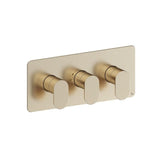 Crosswater Concealed Shower Valve Crosswater Drift 2 Outlet, 3 Handle Horizontal Concealed Shower Valve