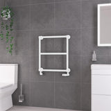 Eastbrook Traditional Towel Rail Eastbrook Stour Vertical Traditional Heated Towel Rail - 690 x 600 in Matt White