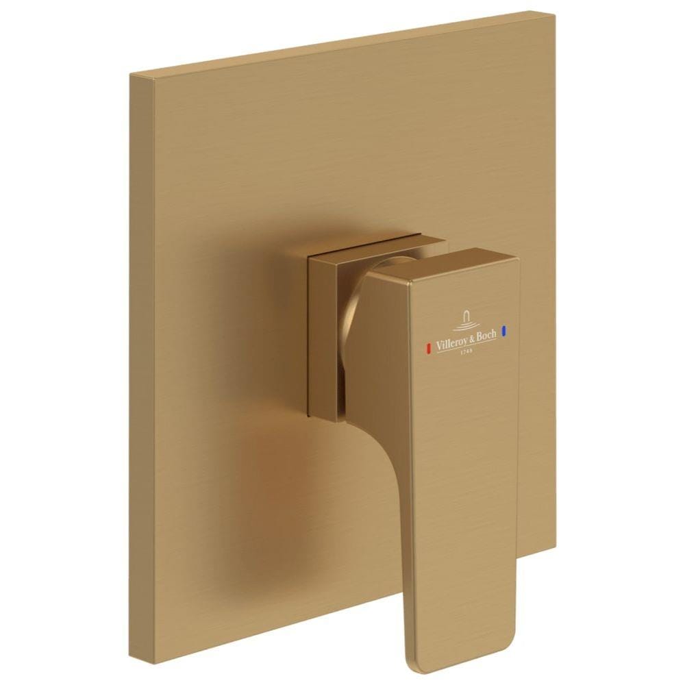 Villeroy & Boch Concealed Shower Valve Brushed Gold Villeroy & Boch Architectura Concealed 1-Outlet Single Lever Trim Set