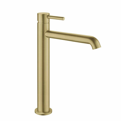 Flova Mono Basin Tap Brushed Brass Flova Levo Single Lever Tall Mono Basin Mixer Tap
