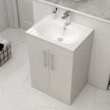 Imex Floor Standing Vanity Unit Imex Croma Floor Standing Double Door 600mm Vanity Unit with 1 Tap Hole Basin